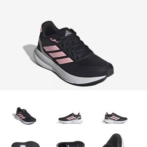 Adidas Women's Black and Pink Sneakers